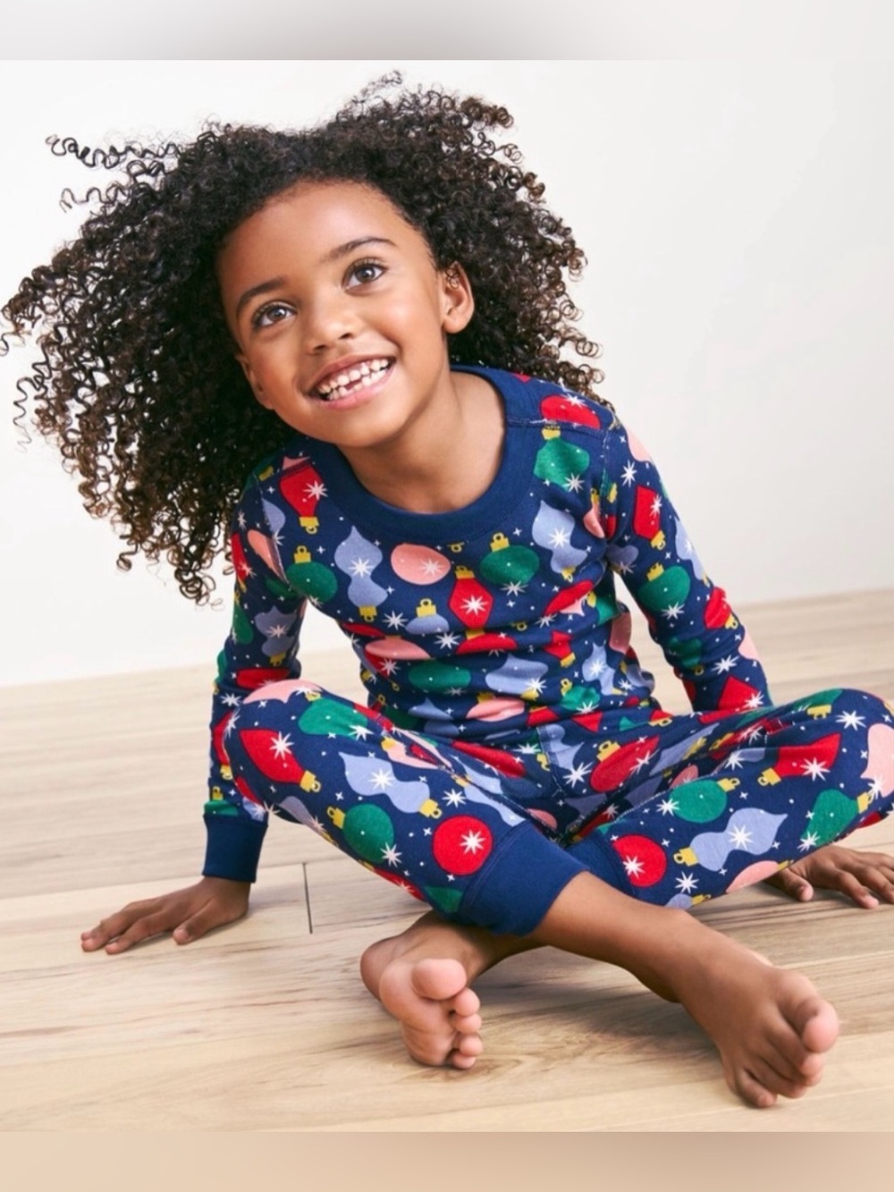 Hanna Andersson | Holiday Shiny Bright Ornaments Pajamas, size 10